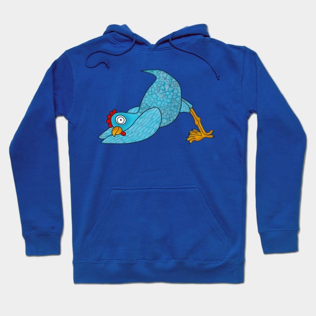 Downward Chicken Hoodie by SnailAndCo